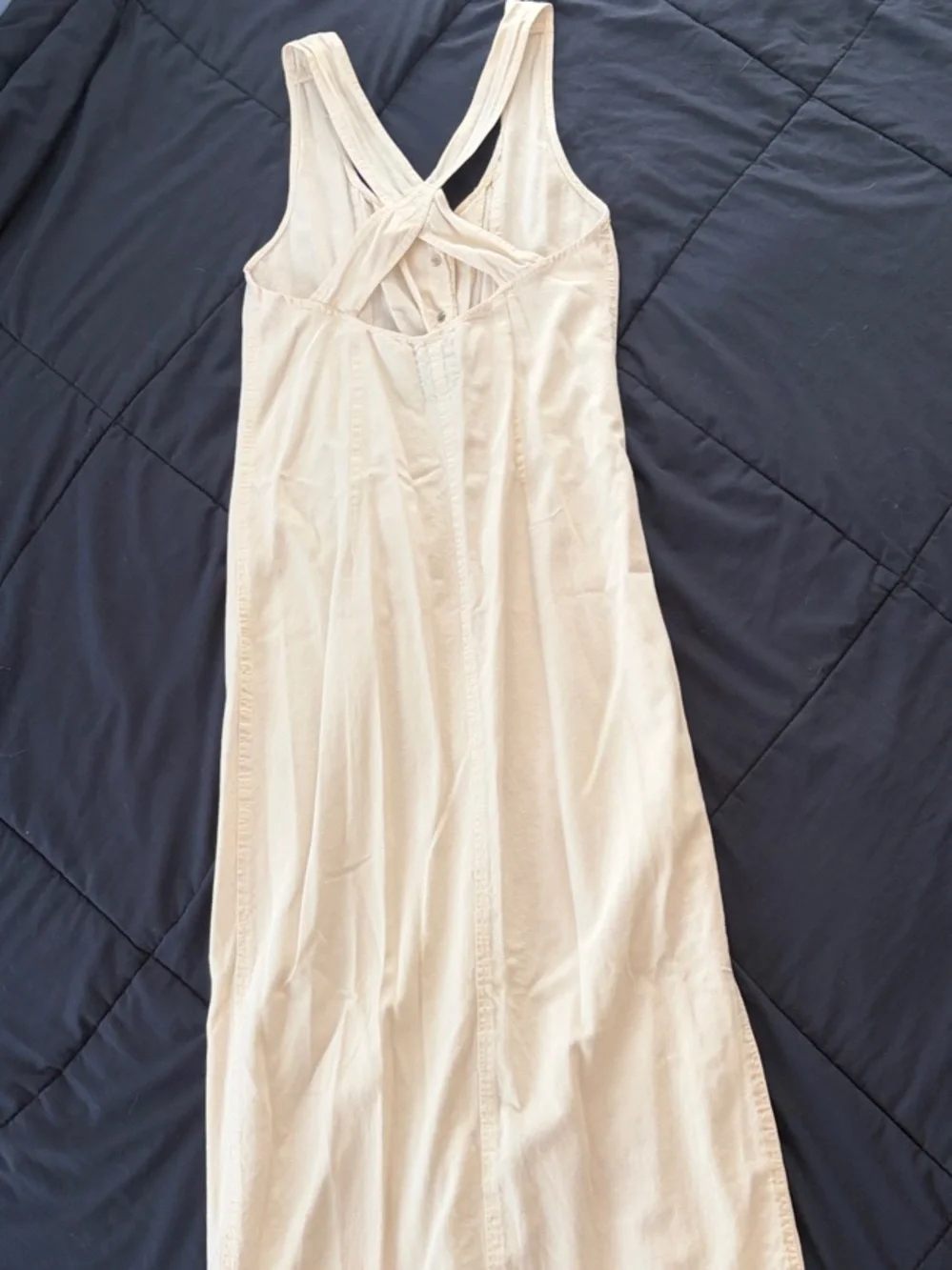 Vintage White denim Button-Front Dress